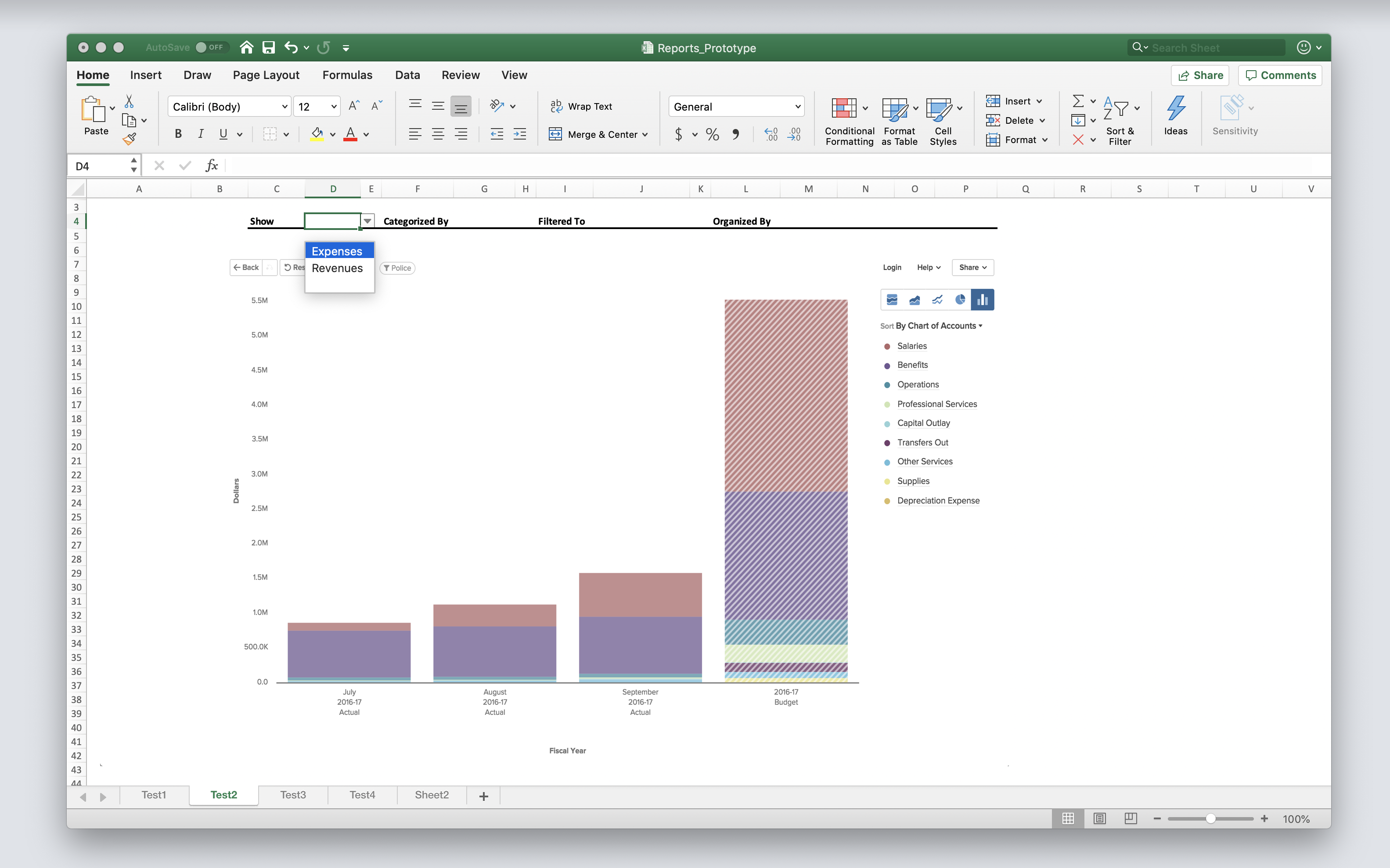 excel prototype